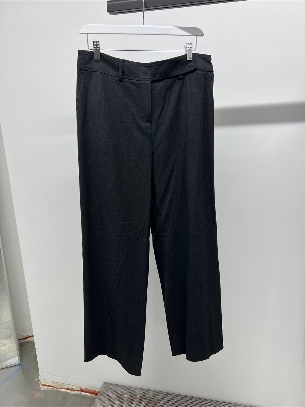 Giorgio Armani Dark Grey Wide-Leg Trousers